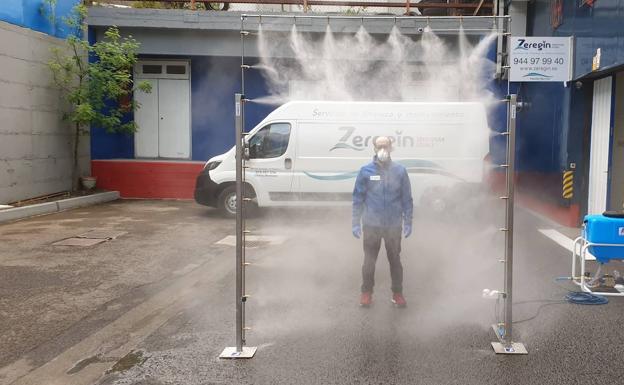 Arco de desinfección COVID zeregin Seed Capital Bizkaia